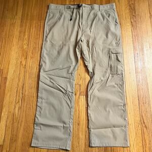 Prana Pants Mens 40 Beige STRETCH ZION II Regular Fit Cargo Stretch Hiking